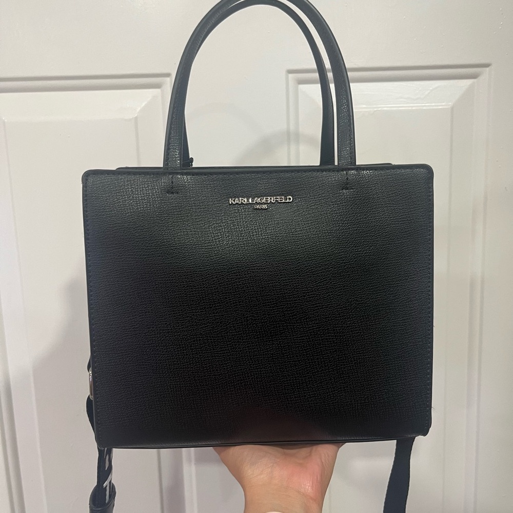 Karl Lagerfeld Black Satchel Bag - Picture 1 of 5